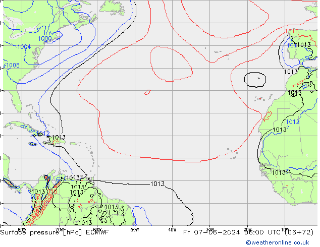 pression de l'air ECMWF ven 07.06.2024 06 UTC