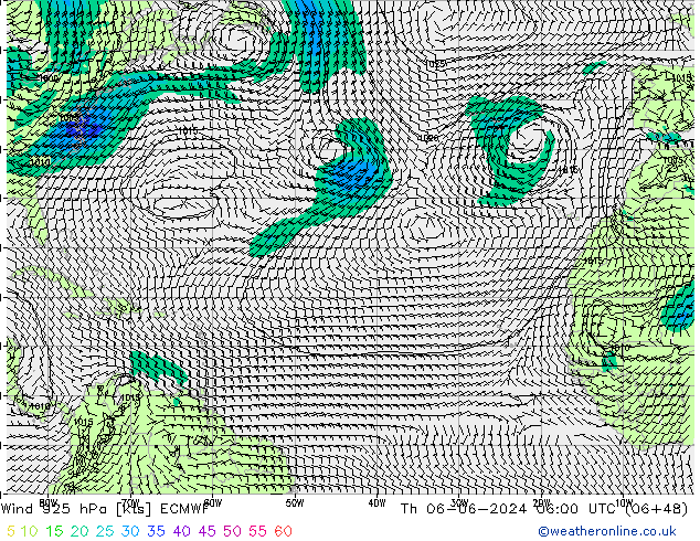 Wind 925 hPa ECMWF Th 06.06.2024 06 UTC