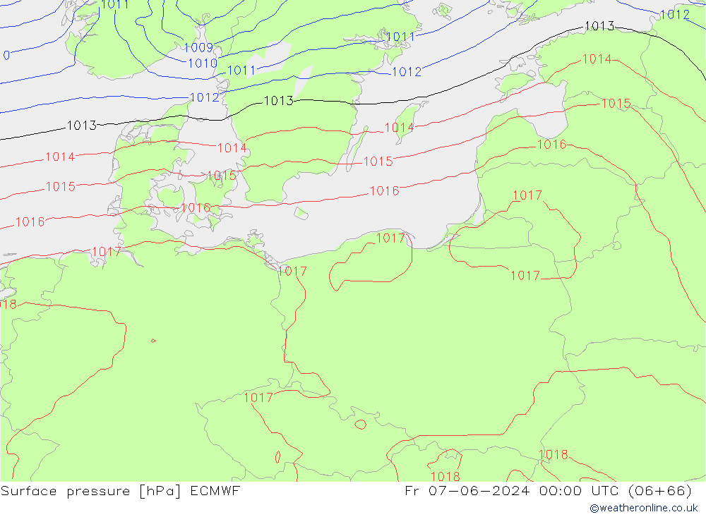 Yer basıncı ECMWF Cu 07.06.2024 00 UTC