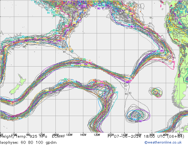 Height/Temp. 925 гПа ECMWF пт 07.06.2024 18 UTC