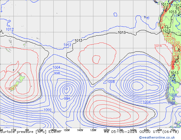 Yer basıncı ECMWF Çar 05.06.2024 00 UTC