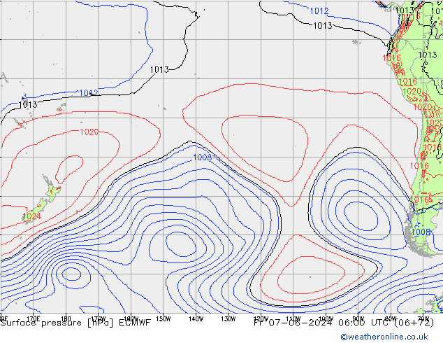 Luchtdruk (Grond) ECMWF vr 07.06.2024 06 UTC