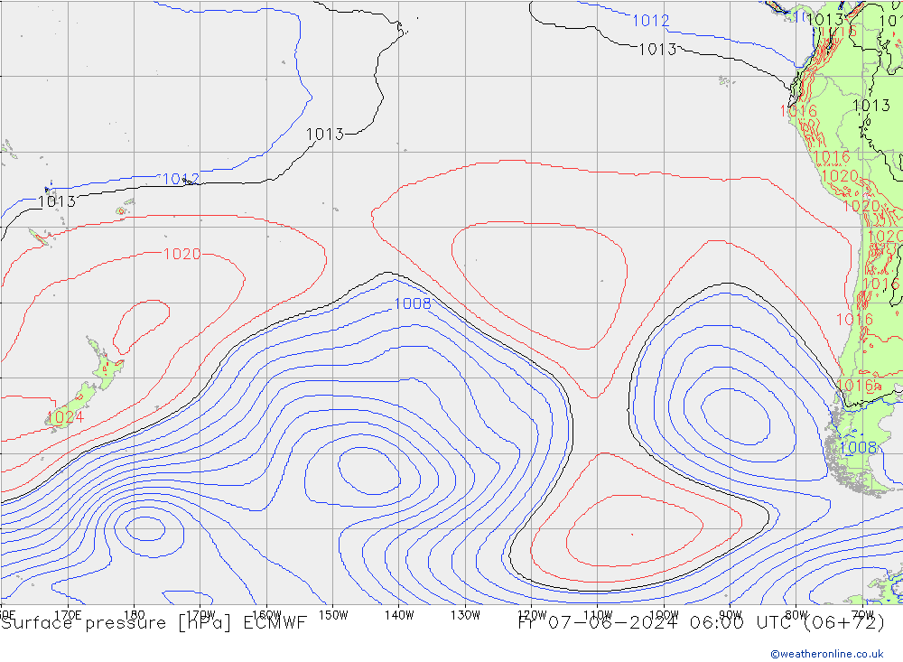 Surface pressure ECMWF Fr 07.06.2024 06 UTC