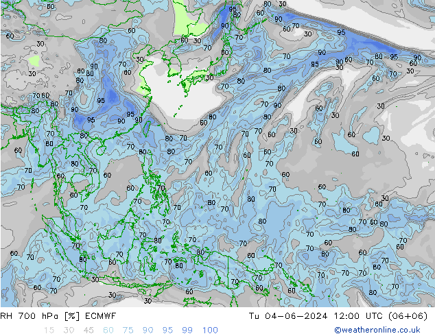 RH 700 hPa ECMWF  04.06.2024 12 UTC