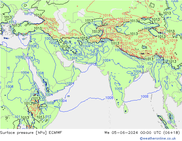 Yer basıncı ECMWF Çar 05.06.2024 00 UTC