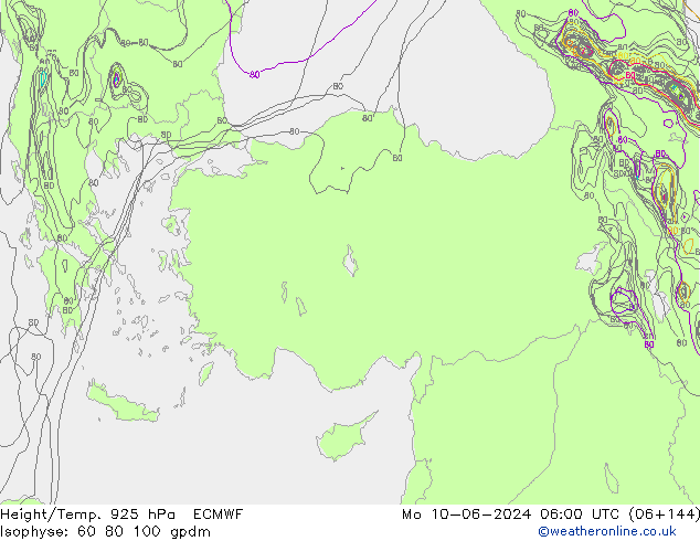 Height/Temp. 925 hPa ECMWF  10.06.2024 06 UTC