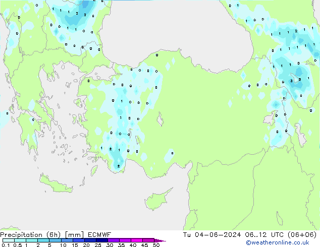 opad (6h) ECMWF wto. 04.06.2024 12 UTC