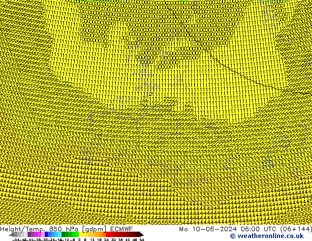 Height/Temp. 850 hPa ECMWF Seg 10.06.2024 06 UTC