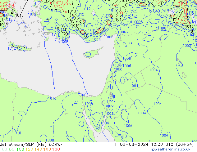 Jet Akımları/SLP ECMWF Per 06.06.2024 12 UTC