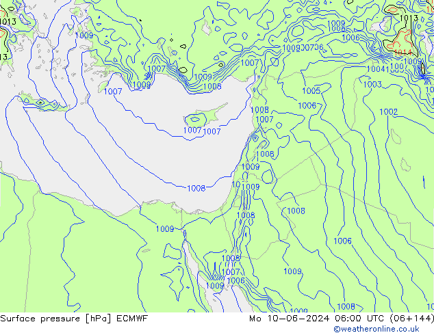 pression de l'air ECMWF lun 10.06.2024 06 UTC