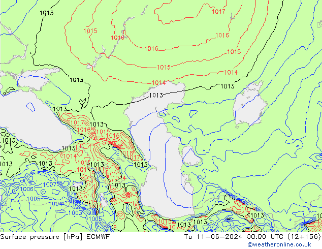 ciśnienie ECMWF wto. 11.06.2024 00 UTC