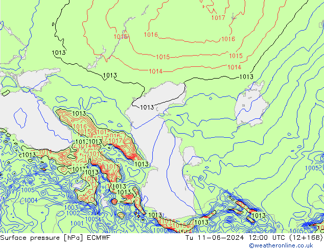 pression de l'air ECMWF mar 11.06.2024 12 UTC