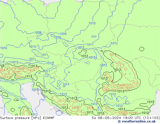 Yer basıncı ECMWF Cts 08.06.2024 18 UTC