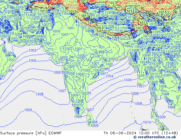 приземное давление ECMWF чт 06.06.2024 12 UTC