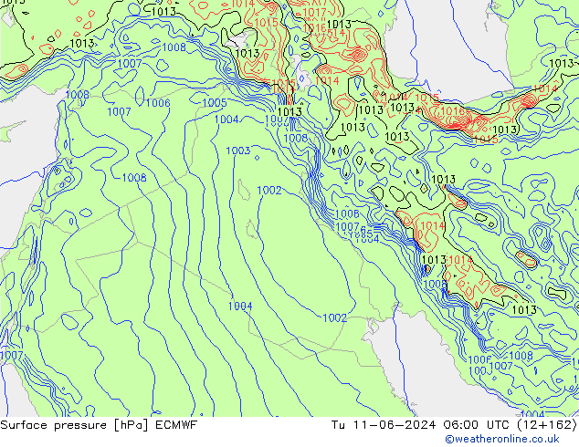 pression de l'air ECMWF mar 11.06.2024 06 UTC