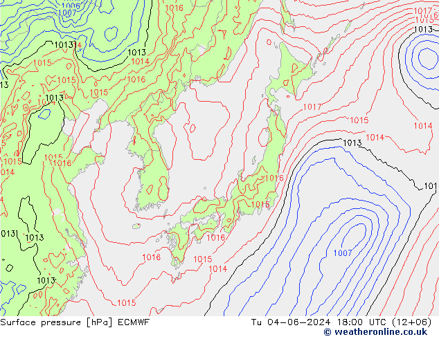 pression de l'air ECMWF mar 04.06.2024 18 UTC