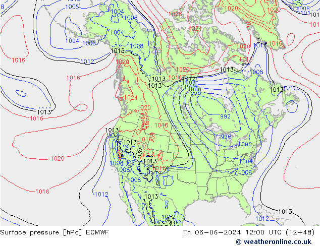 pression de l'air ECMWF jeu 06.06.2024 12 UTC