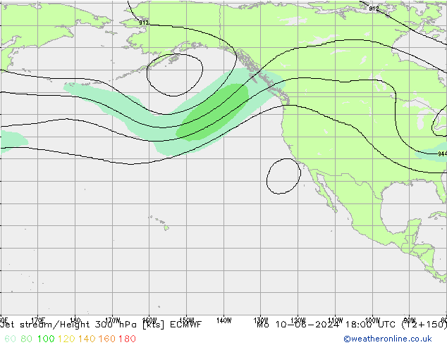 Jet stream/Height 300 hPa ECMWF Po 10.06.2024 18 UTC