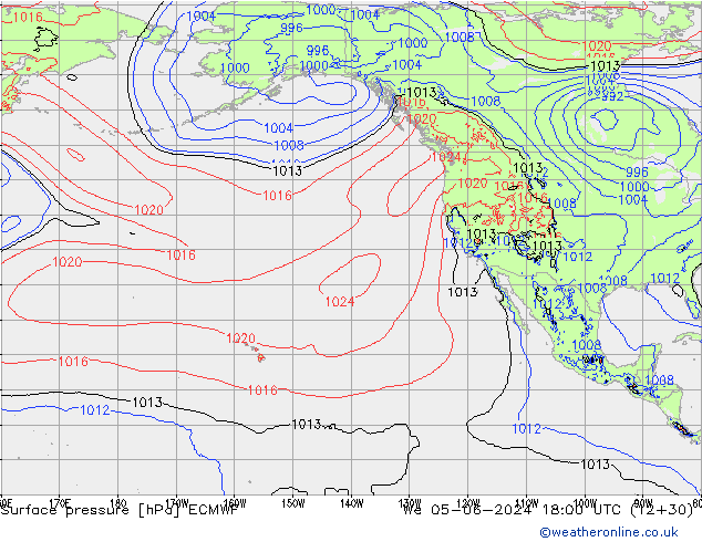 Bodendruck ECMWF Mi 05.06.2024 18 UTC