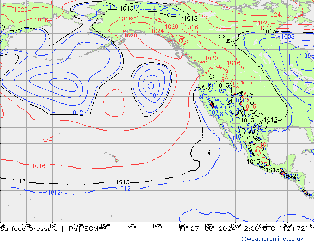 Surface pressure ECMWF Fr 07.06.2024 12 UTC