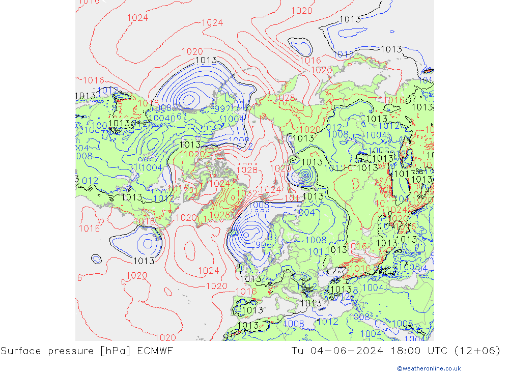 pressão do solo ECMWF Ter 04.06.2024 18 UTC