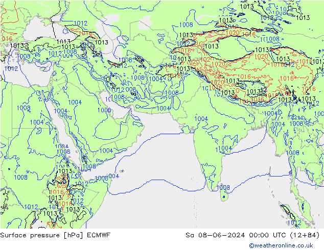 pression de l'air ECMWF sam 08.06.2024 00 UTC