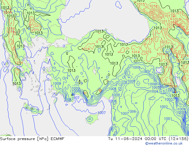 pression de l'air ECMWF mar 11.06.2024 00 UTC