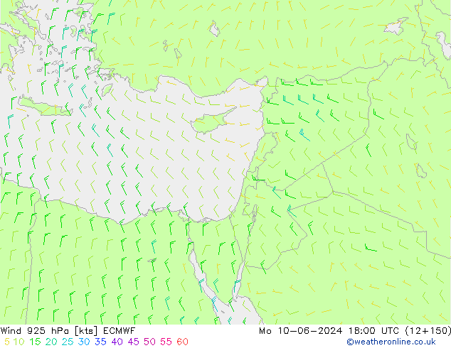 Wind 925 hPa ECMWF ma 10.06.2024 18 UTC