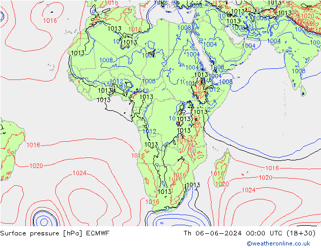 pression de l'air ECMWF jeu 06.06.2024 00 UTC