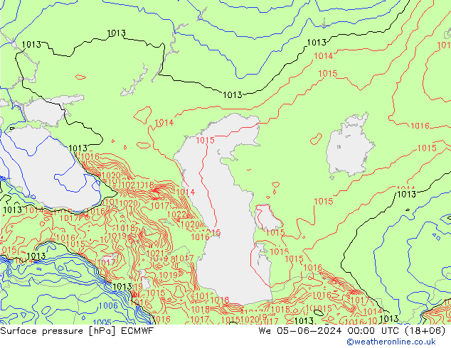 Surface pressure ECMWF We 05.06.2024 00 UTC