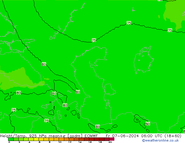 Height/Temp. 925 hPa ECMWF Fr 07.06.2024 06 UTC