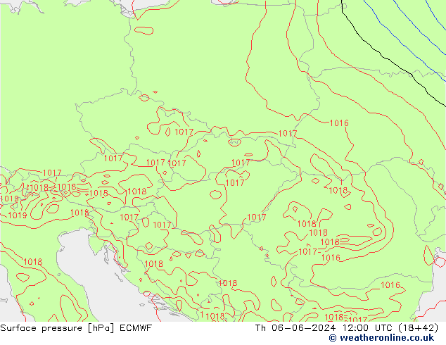 Yer basıncı ECMWF Per 06.06.2024 12 UTC