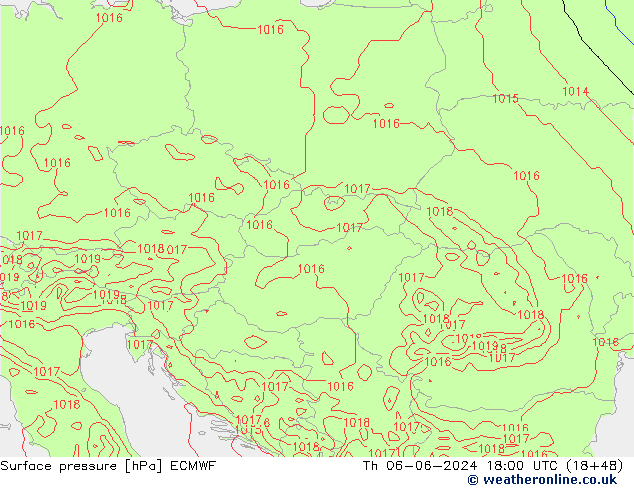 Yer basıncı ECMWF Per 06.06.2024 18 UTC