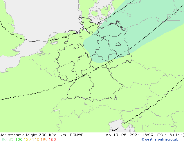 Jet Akımları ECMWF Pzt 10.06.2024 18 UTC