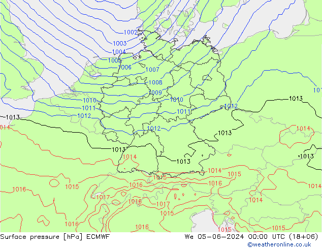 地面气压 ECMWF 星期三 05.06.2024 00 UTC