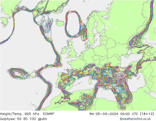 Height/Temp. 925 hPa ECMWF  05.06.2024 06 UTC