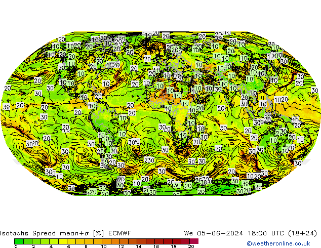 Isotachs Spread ECMWF We 05.06.2024 18 UTC