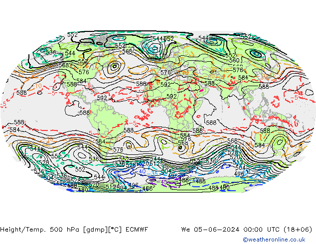 Geop./Temp. 500 hPa ECMWF mié 05.06.2024 00 UTC