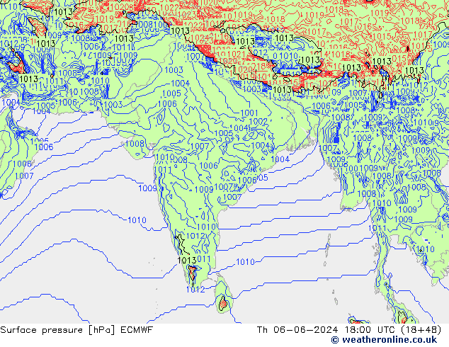 Bodendruck ECMWF Do 06.06.2024 18 UTC