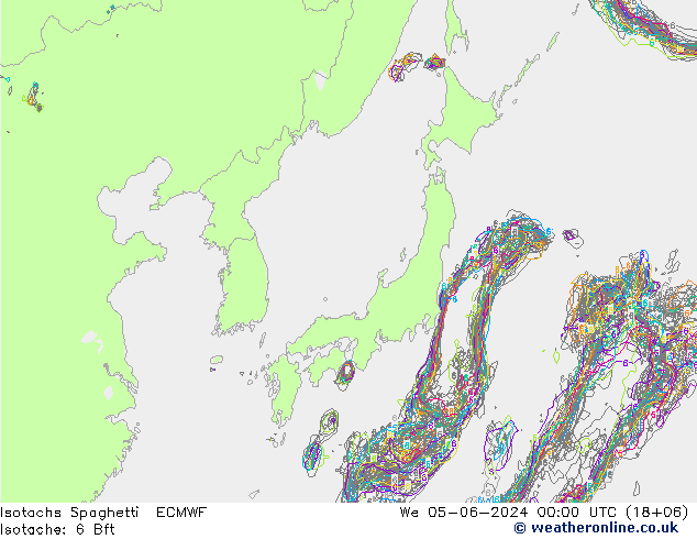 Isotachs Spaghetti ECMWF We 05.06.2024 00 UTC