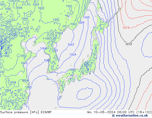 pression de l'air ECMWF lun 10.06.2024 06 UTC