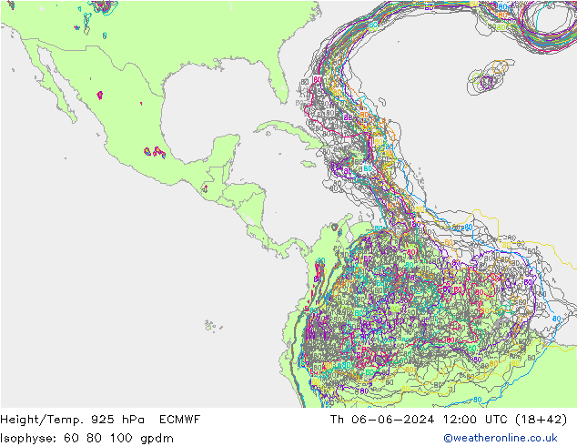 Géop./Temp. 925 hPa ECMWF jeu 06.06.2024 12 UTC