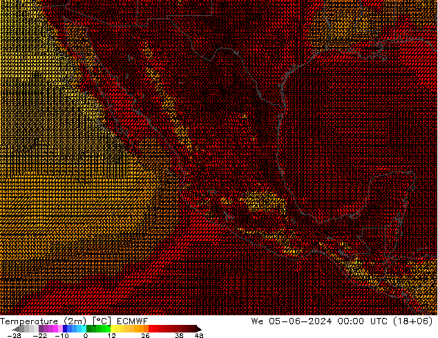 карта температуры ECMWF ср 05.06.2024 00 UTC