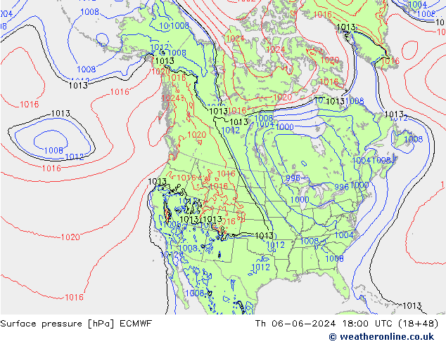 pression de l'air ECMWF jeu 06.06.2024 18 UTC