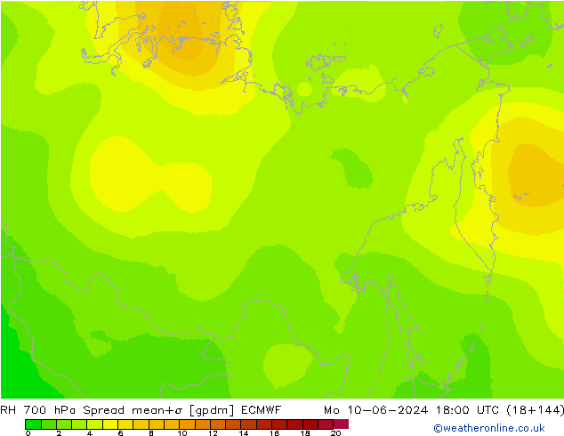 RV 700 hPa Spread ECMWF ma 10.06.2024 18 UTC