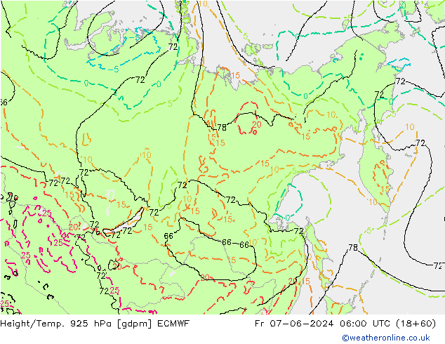 Height/Temp. 925 hPa ECMWF  07.06.2024 06 UTC