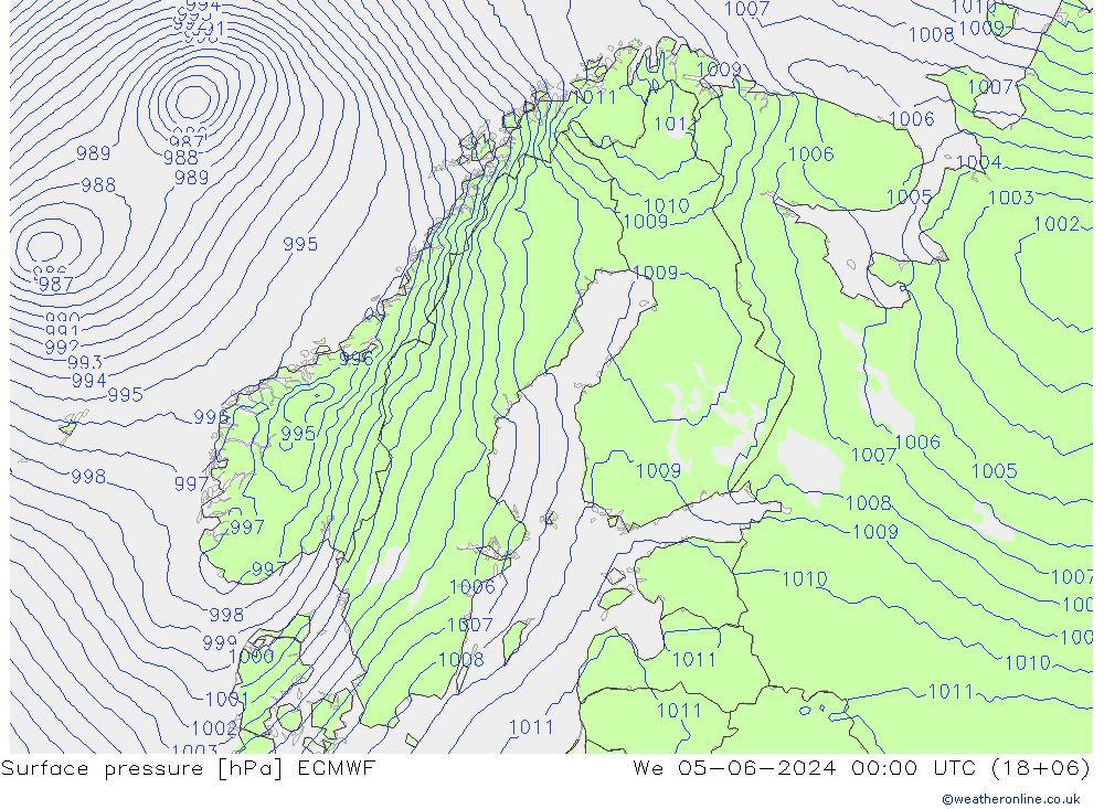 地面气压 ECMWF 星期三 05.06.2024 00 UTC