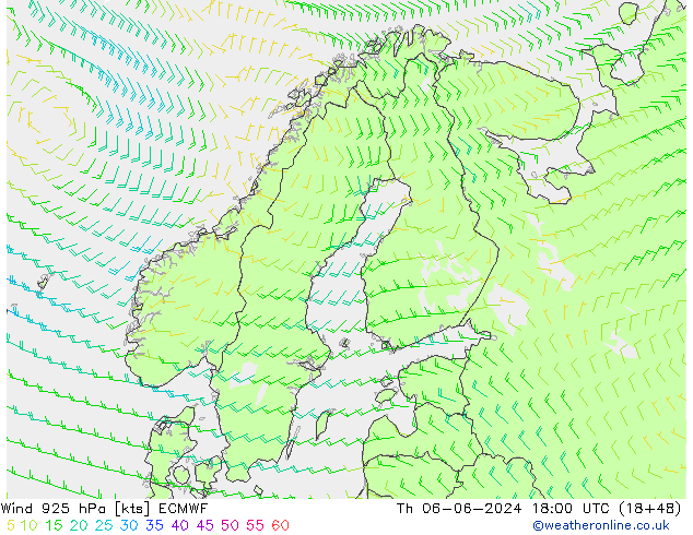 Wind 925 hPa ECMWF do 06.06.2024 18 UTC