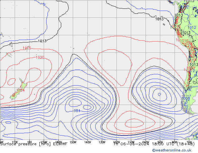 Luchtdruk (Grond) ECMWF do 06.06.2024 18 UTC