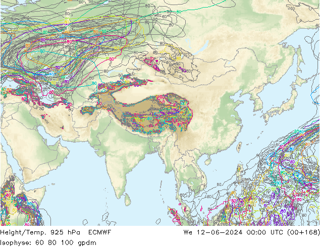 Hoogte/Temp. 925 hPa ECMWF wo 12.06.2024 00 UTC